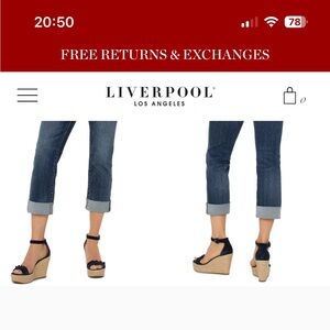 Liverpool High Rise crop cuffed .